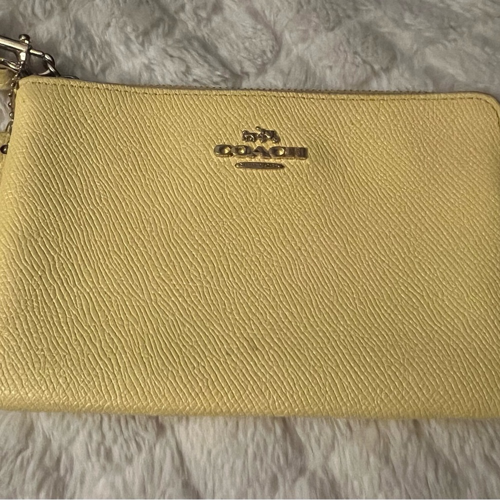 Coach Yellow Wristlet
